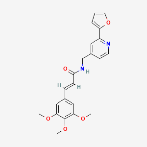 (E)-N-((2-(furan-2-yl)pyridin-4-yl)methyl)-3-(3,4,5-trimethoxyphenyl)acrylamide