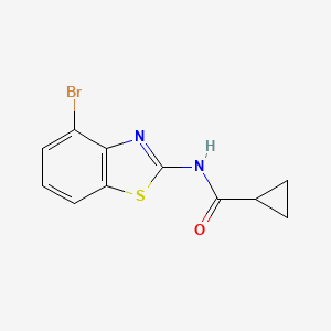 molecular formula C11H9BrN2OS B2633820 N-(4-bromo-1,3-benzothiazol-2-yl)cyclopropanecarboxamide CAS No. 892846-79-6