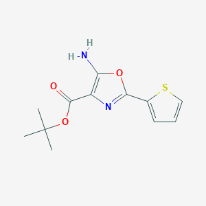 molecular formula C12H14N2O3S B2633888 Tert-butyl 5-amino-2-thiophen-2-yl-1,3-oxazole-4-carboxylate CAS No. 2248380-75-6