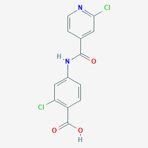 molecular formula C13H8Cl2N2O3 B2633900 2-Chloro-4-(2-chloropyridine-4-amido)benzoic acid CAS No. 1569955-03-8