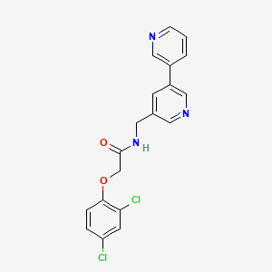 molecular formula C19H15Cl2N3O2 B2633913 N-([3,3'-bipyridin]-5-ylmethyl)-2-(2,4-dichlorophenoxy)acetamide CAS No. 2178773-78-7