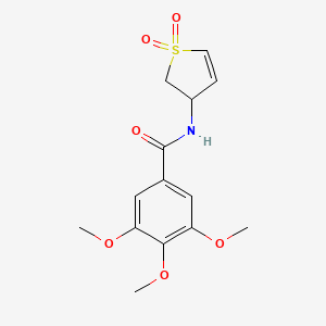 molecular formula C14H17NO6S B2633926 N-(1,1-dioxido-2,3-dihydrothiophen-3-yl)-3,4,5-trimethoxybenzamide CAS No. 696610-10-3