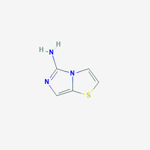 molecular formula C5H5N3S B2633958 imidazo[4,3-b][1,3]thiazol-5-amine CAS No. 1368884-11-0