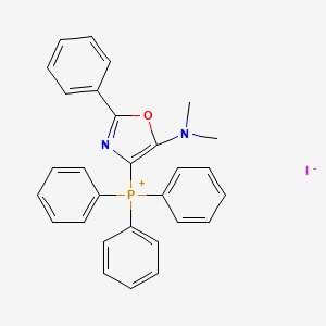 molecular formula C29H26IN2OP B2633965 N,N-dimethyl-N-[2-phenyl-4-(1,1,1-triphenylphosphonio)-1,3-oxazol-5-yl]amine iodide CAS No. 55650-17-4