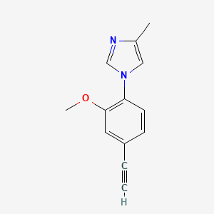 molecular formula C13H12N2O B2634073 1-(4-Ethynyl-2-methoxyphenyl)-4-methyl-1h-imidazole CAS No. 1093980-57-4