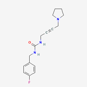 1-(4-Fluorobenzyl)-3-(4-(pyrrolidin-1-yl)but-2-yn-1-yl)urea