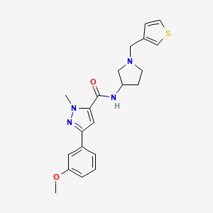 3-(3-methoxyphenyl)-1-methyl-N-{1-[(thiophen-3-yl)methyl]pyrrolidin-3-yl}-1H-pyrazole-5-carboxamide