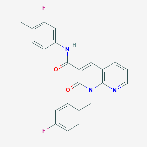 molecular formula C23H17F2N3O2 B2634092 N-(3-fluoro-4-methylphenyl)-1-[(4-fluorophenyl)methyl]-2-oxo-1,2-dihydro-1,8-naphthyridine-3-carboxamide CAS No. 946353-35-1