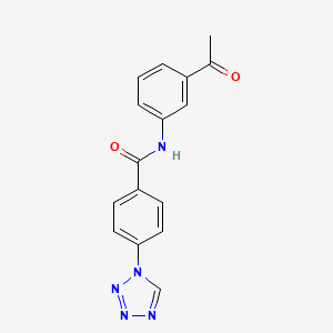 molecular formula C16H13N5O2 B2634097 N-(3-acetylphenyl)-4-(1H-tetrazol-1-yl)benzamide CAS No. 484040-21-3
