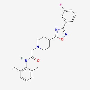 N-(2,6-dimethylphenyl)-2-(4-(3-(3-fluorophenyl)-1,2,4-oxadiazol-5-yl)piperidin-1-yl)acetamide