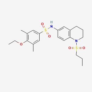 4-ethoxy-3,5-dimethyl-N-(1-(propylsulfonyl)-1,2,3,4-tetrahydroquinolin-6-yl)benzenesulfonamide