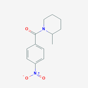 molecular formula C13H16N2O3 B2634110 2-Methyl-1-(4-nitrobenzoyl)piperidine CAS No. 349089-30-1