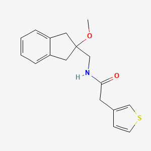 N-((2-methoxy-2,3-dihydro-1H-inden-2-yl)methyl)-2-(thiophen-3-yl)acetamide