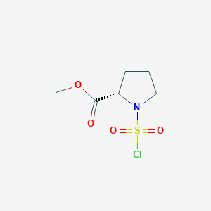 molecular formula C6H10ClNO4S B2634137 methyl (2S)-1-(chlorosulfonyl)pyrrolidine-2-carboxylate CAS No. 159525-92-5
