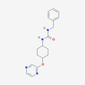 1-Benzyl-3-((1r,4r)-4-(pyrazin-2-yloxy)cyclohexyl)urea