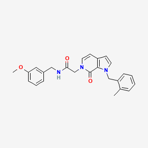 molecular formula C25H25N3O3 B2634194 N-[(3-methoxyphenyl)methyl]-2-{1-[(2-methylphenyl)methyl]-7-oxo-1H,6H,7H-pyrrolo[2,3-c]pyridin-6-yl}acetamide CAS No. 1286711-63-4