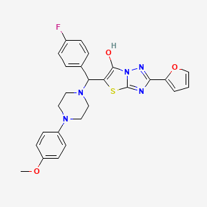 5-((4-Fluorophenyl)(4-(4-methoxyphenyl)piperazin-1-yl)methyl)-2-(furan-2-yl)thiazolo[3,2-b][1,2,4]triazol-6-ol