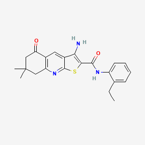 3-amino-N-(2-ethylphenyl)-7,7-dimethyl-5-oxo-5,6,7,8-tetrahydrothieno[2,3-b]quinoline-2-carboxamide