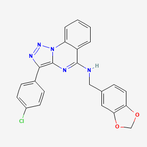 N-(1,3-benzodioxol-5-ylmethyl)-3-(4-chlorophenyl)[1,2,3]triazolo[1,5-a]quinazolin-5-amine