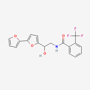 N-(2-{[2,2'-bifuran]-5-yl}-2-hydroxyethyl)-2-(trifluoromethyl)benzamide