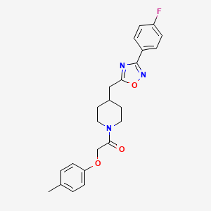 4-{[3-(4-Fluorophenyl)-1,2,4-oxadiazol-5-yl]methyl}-1-[(4-methylphenoxy)acetyl]piperidine