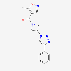 (5-methylisoxazol-4-yl)(3-(4-phenyl-1H-1,2,3-triazol-1-yl)azetidin-1-yl)methanone