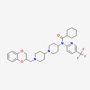 N-(1'-((2,3-dihydrobenzo[b][1,4]dioxin-2-yl)methyl)-[1,4'-bipiperidin]-4-yl)-N-(5-(trifluoromethyl)pyridin-2-yl)cyclohexanecarboxamide