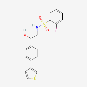 S-(2-fluorophenyl)-2-hydroxy-2-[4-(thiophen-3-yl)phenyl]ethane-1-sulfonamido