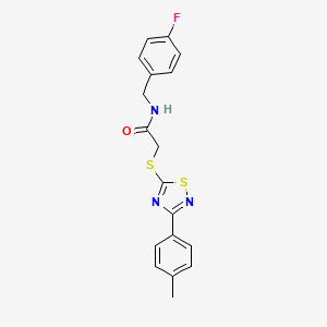 N-(4-fluorobenzyl)-2-((3-(p-tolyl)-1,2,4-thiadiazol-5-yl)thio)acetamide