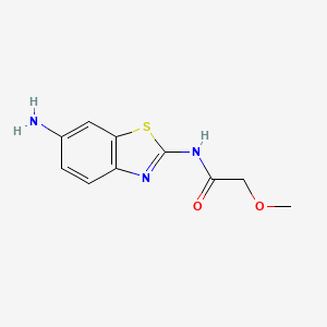 molecular formula C10H11N3O2S B2634236 N-(6-amino-1,3-benzothiazol-2-yl)-2-methoxyacetamide CAS No. 953894-26-3
