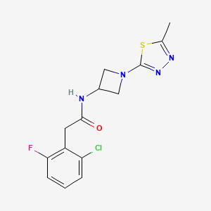 2-(2-Chloro-6-fluorophenyl)-N-[1-(5-methyl-1,3,4-thiadiazol-2-yl)azetidin-3-yl]acetamide