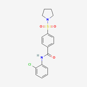 N-(2-chlorophenyl)-4-(pyrrolidin-1-ylsulfonyl)benzamide
