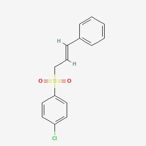 molecular formula C15H13ClO2S B2634247 1-chloro-4-[(2E)-3-phenylprop-2-ene-1-sulfonyl]benzene CAS No. 16215-13-7
