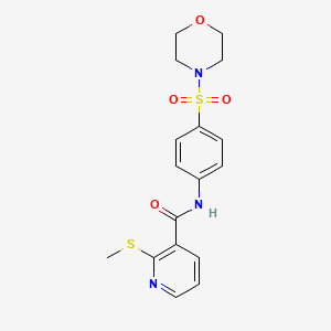 2-methylsulfanyl-N-(4-morpholin-4-ylsulfonylphenyl)pyridine-3-carboxamide