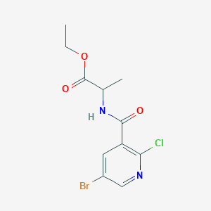 Ethyl 2-[(5-bromo-2-chloropyridin-3-yl)formamido]propanoate