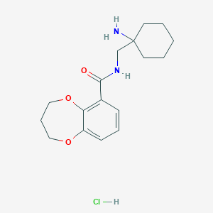 N-[(1-Aminocyclohexyl)methyl]-3,4-dihydro-2H-1,5-benzodioxepine-6-carboxamide;hydrochloride
