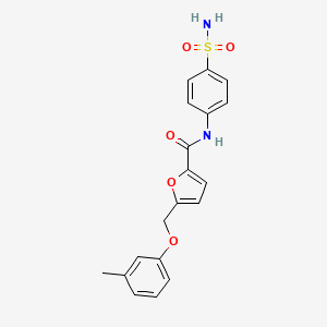 5-[(3-methylphenoxy)methyl]-N-(4-sulfamoylphenyl)furan-2-carboxamide