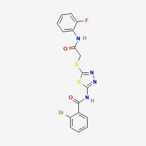 2-bromo-N-(5-((2-((2-fluorophenyl)amino)-2-oxoethyl)thio)-1,3,4-thiadiazol-2-yl)benzamide