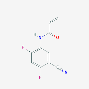 molecular formula C10H6F2N2O B2634292 N-(5-Cyano-2,4-difluorophenyl)prop-2-enamide CAS No. 2305452-59-7