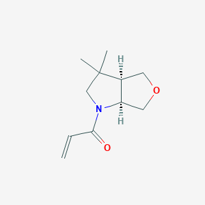 molecular formula C11H17NO2 B2634310 Rac-1-[(3ar,6as)-3,3-dimethyl-hexahydro-1h-furo[3,4-b]pyrrol-1-yl]prop-2-en-1-one CAS No. 2224362-85-8