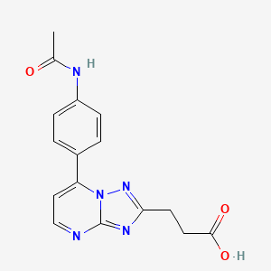 3-{7-[4-(Acetylamino)phenyl][1,2,4]triazolo[1,5-a]pyrimidin-2-yl}propanoic acid