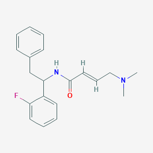 (E)-4-(Dimethylamino)-N-[1-(2-fluorophenyl)-2-phenylethyl]but-2-enamide
