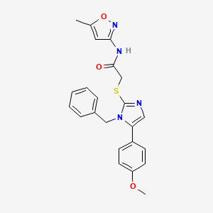 2-((1-benzyl-5-(4-methoxyphenyl)-1H-imidazol-2-yl)thio)-N-(5-methylisoxazol-3-yl)acetamide