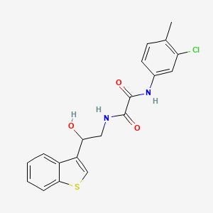 molecular formula C19H17ClN2O3S B2634366 N-[2-(1-benzothiophen-3-yl)-2-hydroxyethyl]-N'-(3-chloro-4-methylphenyl)ethanediamide CAS No. 2034407-97-9