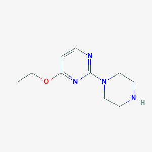 molecular formula C10H16N4O B2634379 4-Ethoxy-2-(piperazin-1-yl)pyrimidine CAS No. 59215-35-9