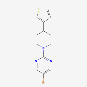 molecular formula C13H14BrN3S B2634394 5-Bromo-2-(4-thiophen-3-ylpiperidin-1-yl)pyrimidine CAS No. 2379988-12-0