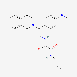 molecular formula C24H32N4O2 B2634398 N'-{2-[4-(dimethylamino)phenyl]-2-(1,2,3,4-tetrahydroisoquinolin-2-yl)ethyl}-N-propylethanediamide CAS No. 941995-70-6