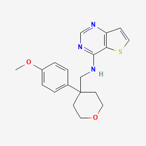 molecular formula C19H21N3O2S B2634418 N-{[4-(4-methoxyphenyl)oxan-4-yl]methyl}thieno[3,2-d]pyrimidin-4-amine CAS No. 2380087-49-8