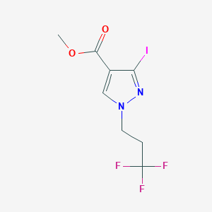 molecular formula C8H8F3IN2O2 B2634420 Methyl 3-iodo-1-(3,3,3-trifluoropropyl)pyrazole-4-carboxylate CAS No. 1946818-42-3