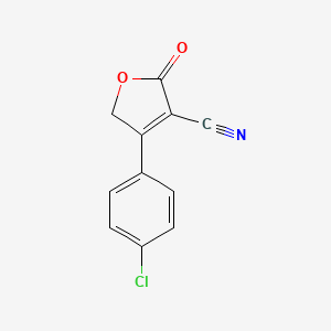 molecular formula C11H6ClNO2 B2634440 4-(4-Chlorophenyl)-2-oxo-2,5-dihydro-3-furancarbonitrile CAS No. 39561-83-6